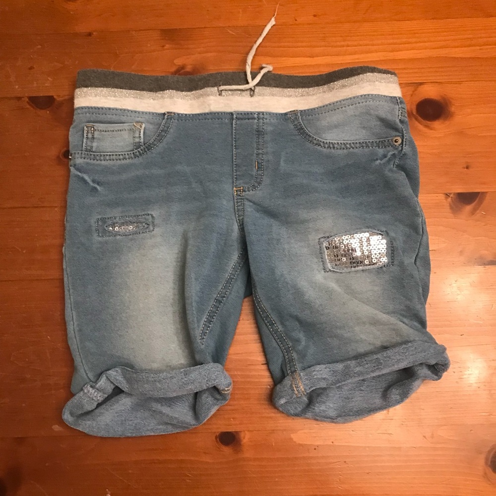Sparkly girls jean shorts